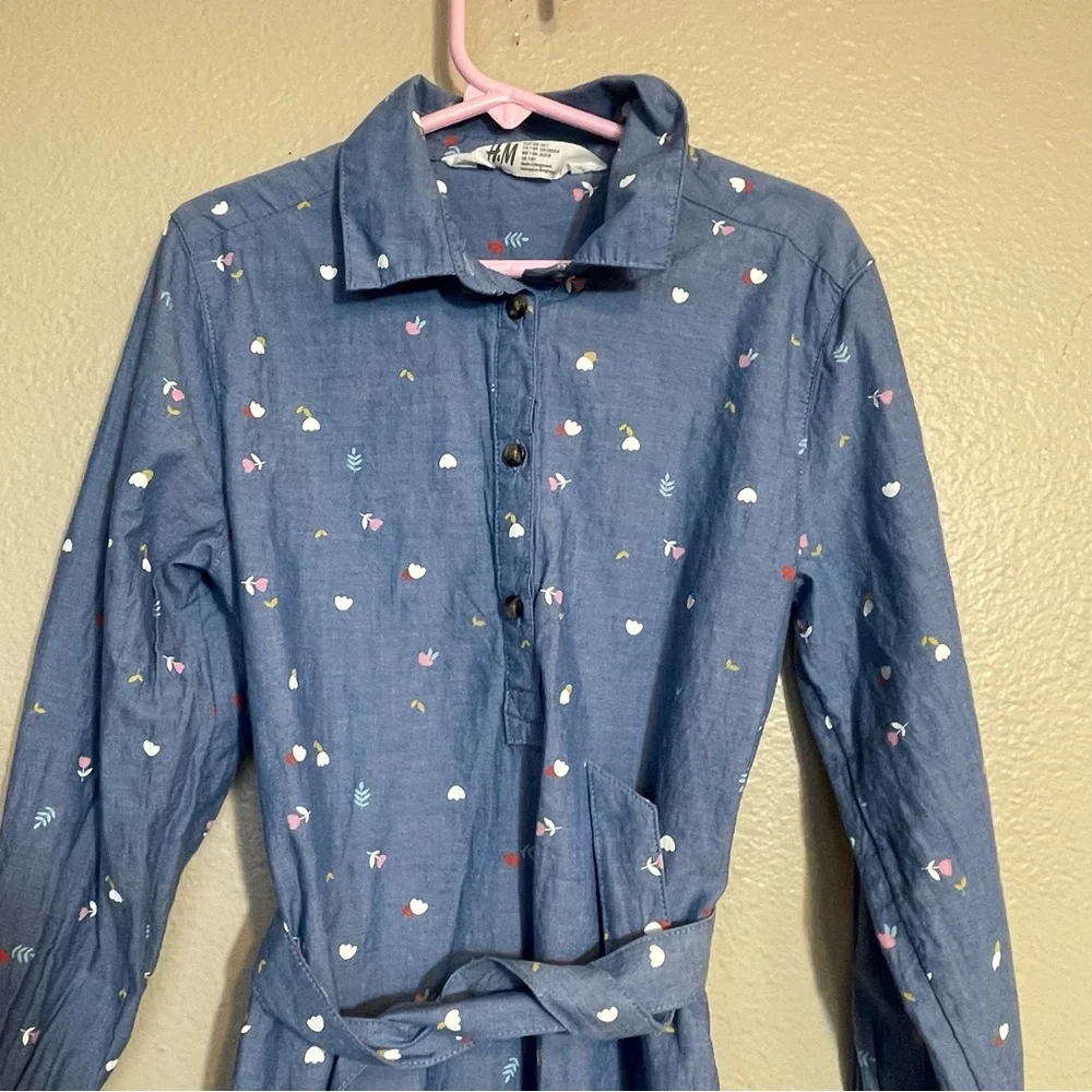 💕Bundle 3 of $20 H&M Blue Dress with Colorful Heart Accents girls 7